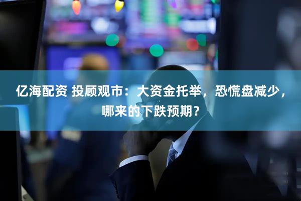 亿海配资 投顾观市：大资金托举，恐慌盘减少，哪来的下跌预期？