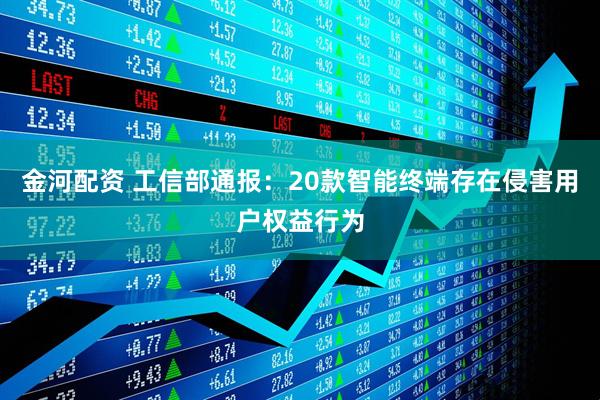金河配资 工信部通报：20款智能终端存在侵害用户权益行为