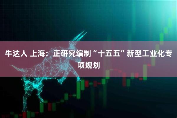 牛达人 上海：正研究编制“十五五”新型工业化专项规划